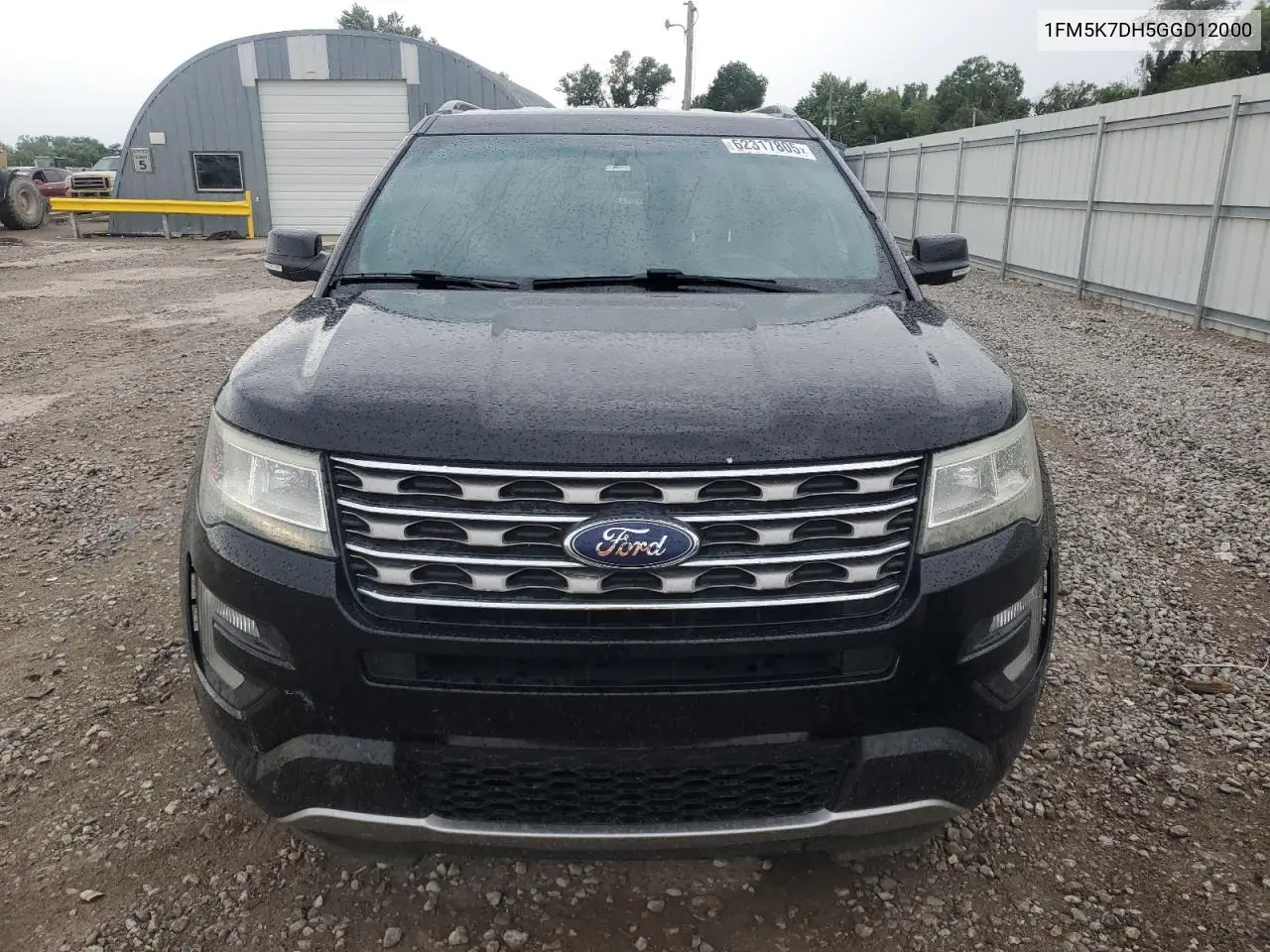 2016 Ford Explorer Xlt VIN: 1FM5K7DH5GGD12000 Lot: 62317805