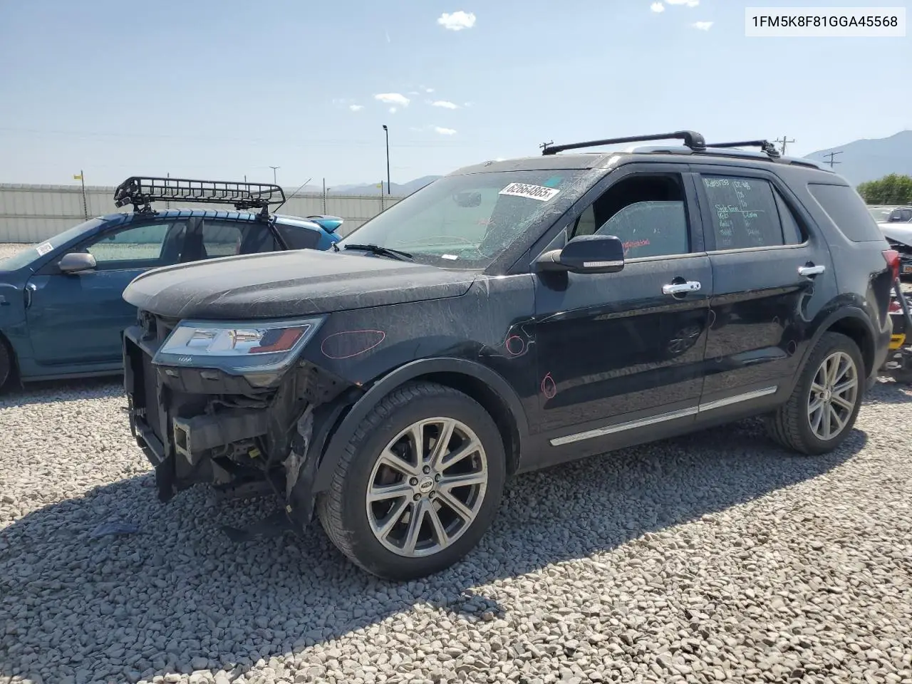 2016 Ford Explorer Limited VIN: 1FM5K8F81GGA45568 Lot: 62664865