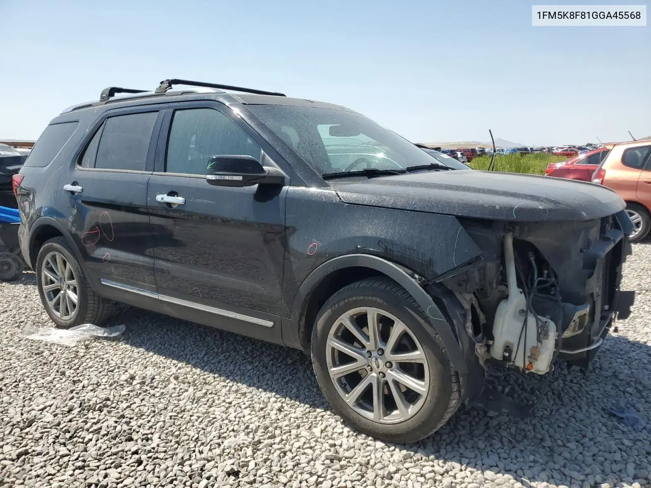 2016 Ford Explorer Limited VIN: 1FM5K8F81GGA45568 Lot: 62664865