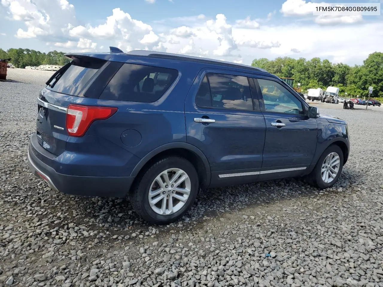 2016 Ford Explorer Xlt VIN: 1FM5K7D84GGB09695 Lot: 62856595