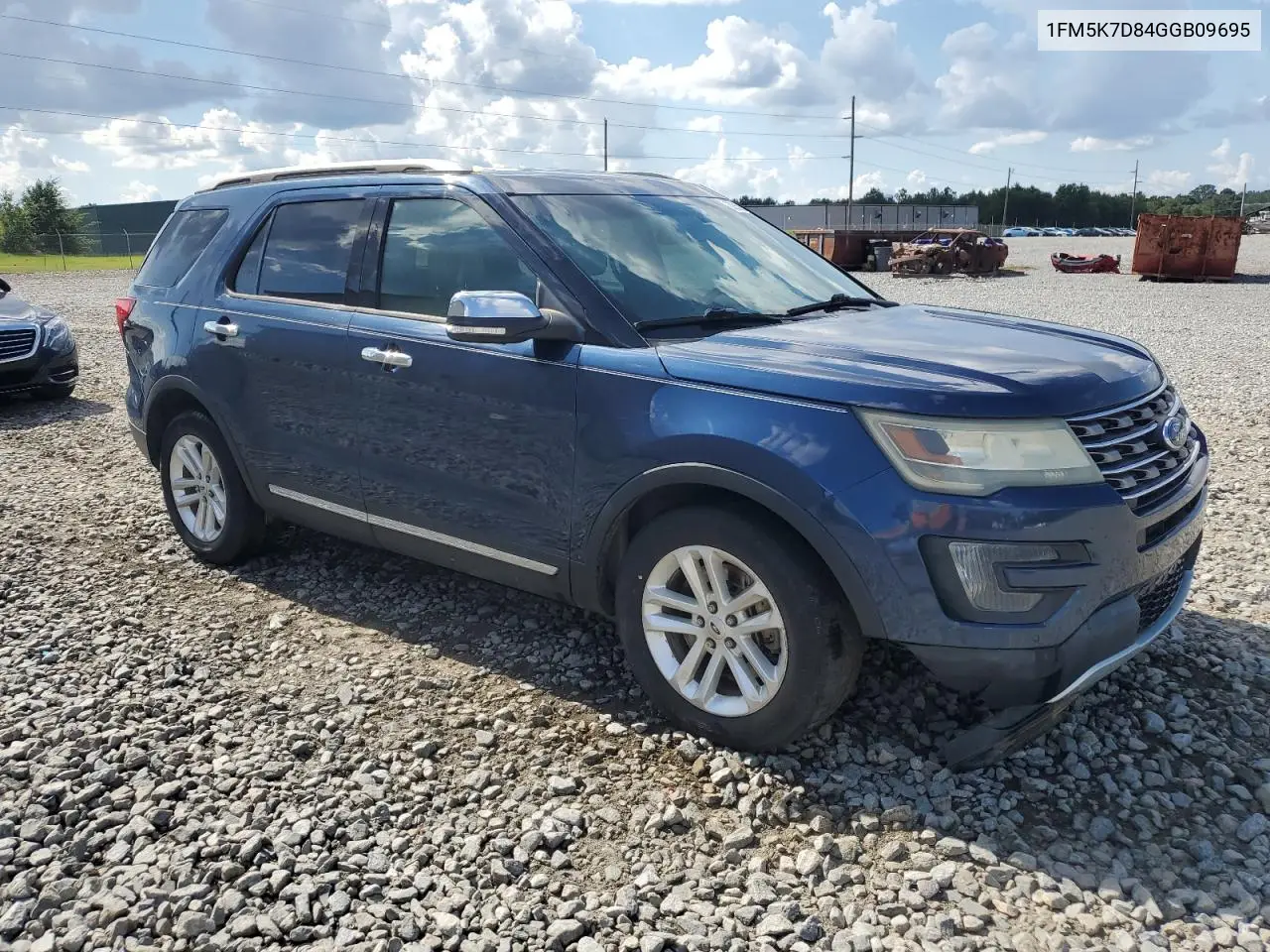 2016 Ford Explorer Xlt VIN: 1FM5K7D84GGB09695 Lot: 62856595