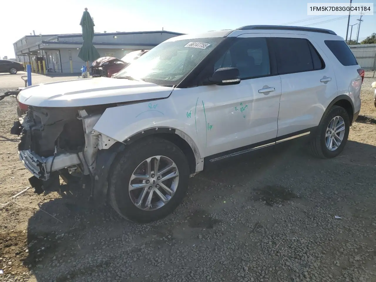 2016 Ford Explorer Xlt VIN: 1FM5K7D83GGC41184 Lot: 66147755