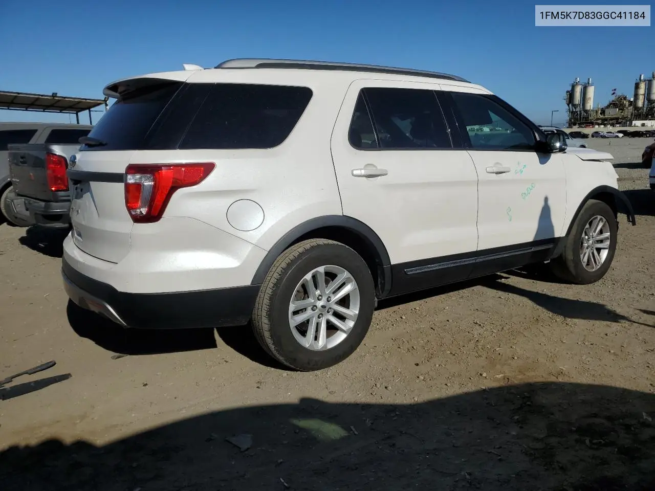2016 Ford Explorer Xlt VIN: 1FM5K7D83GGC41184 Lot: 66147755