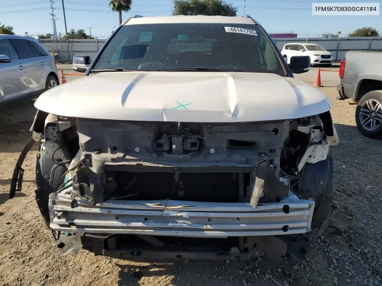 2016 Ford Explorer Xlt VIN: 1FM5K7D83GGC41184 Lot: 66147755