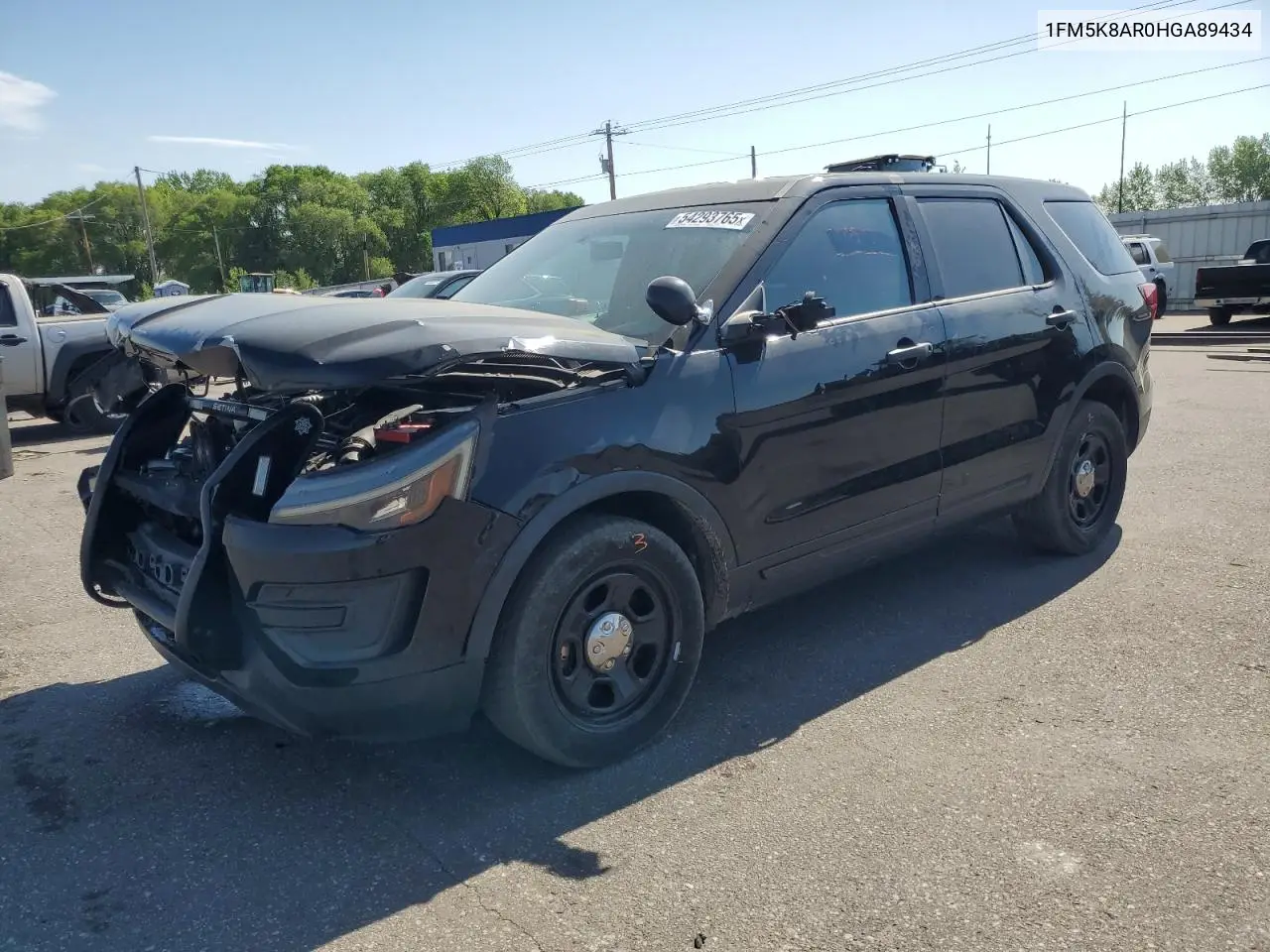 2017 Ford Explorer Police Interceptor VIN: 1FM5K8AR0HGA89434 Lot: 54293765