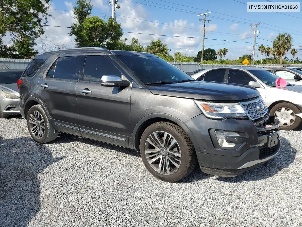 2017 Ford Explorer Platinum VIN: 1FM5K8HT9HGA01868 Lot: 56565135