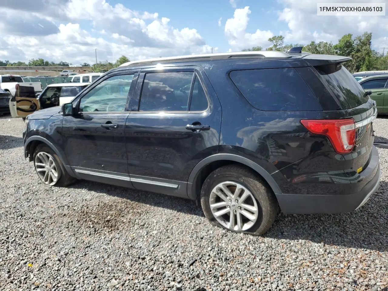 2017 Ford Explorer Xlt VIN: 1FM5K7D8XHGA86103 Lot: 56932805
