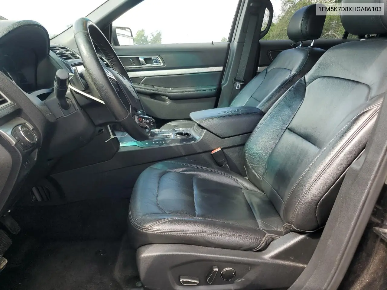 2017 Ford Explorer Xlt VIN: 1FM5K7D8XHGA86103 Lot: 56932805