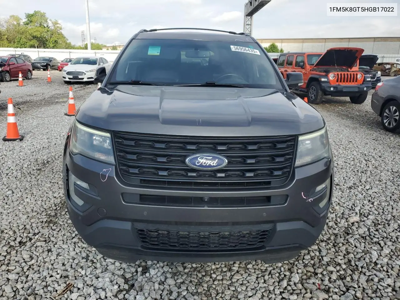 2017 Ford Explorer Sport VIN: 1FM5K8GT5HGB17022 Lot: 56956435