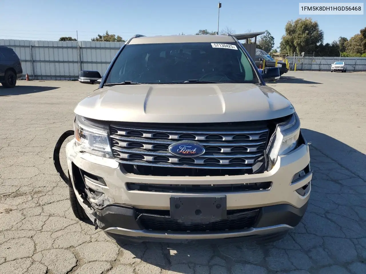 2017 Ford Explorer Xlt VIN: 1FM5K8DH1HGD56468 Lot: 57130425