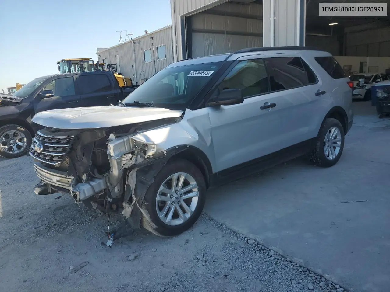 2017 Ford Explorer VIN: 1FM5K8B80HGE28991 Lot: 62384675