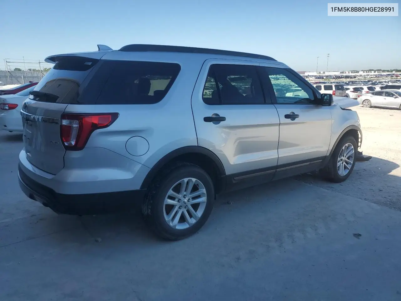 2017 Ford Explorer VIN: 1FM5K8B80HGE28991 Lot: 62384675