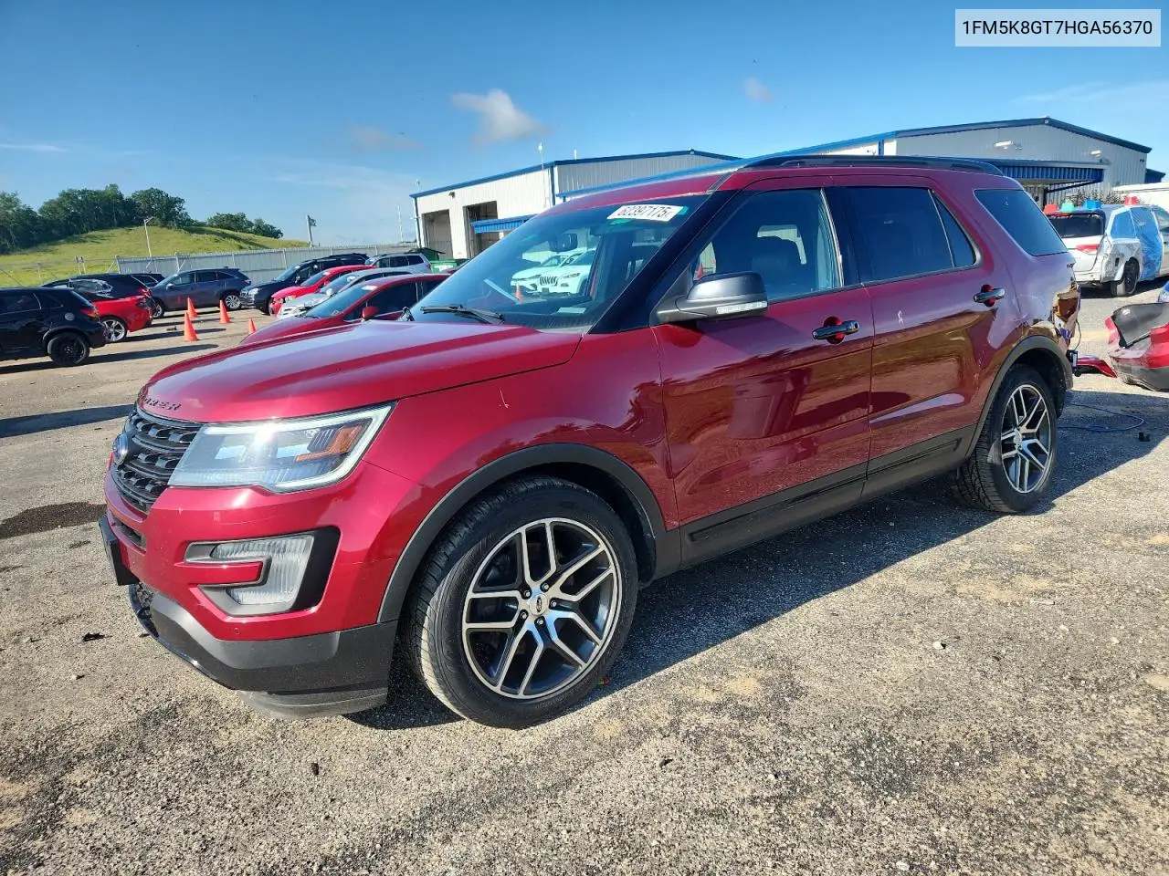 2017 Ford Explorer Sport VIN: 1FM5K8GT7HGA56370 Lot: 62397175