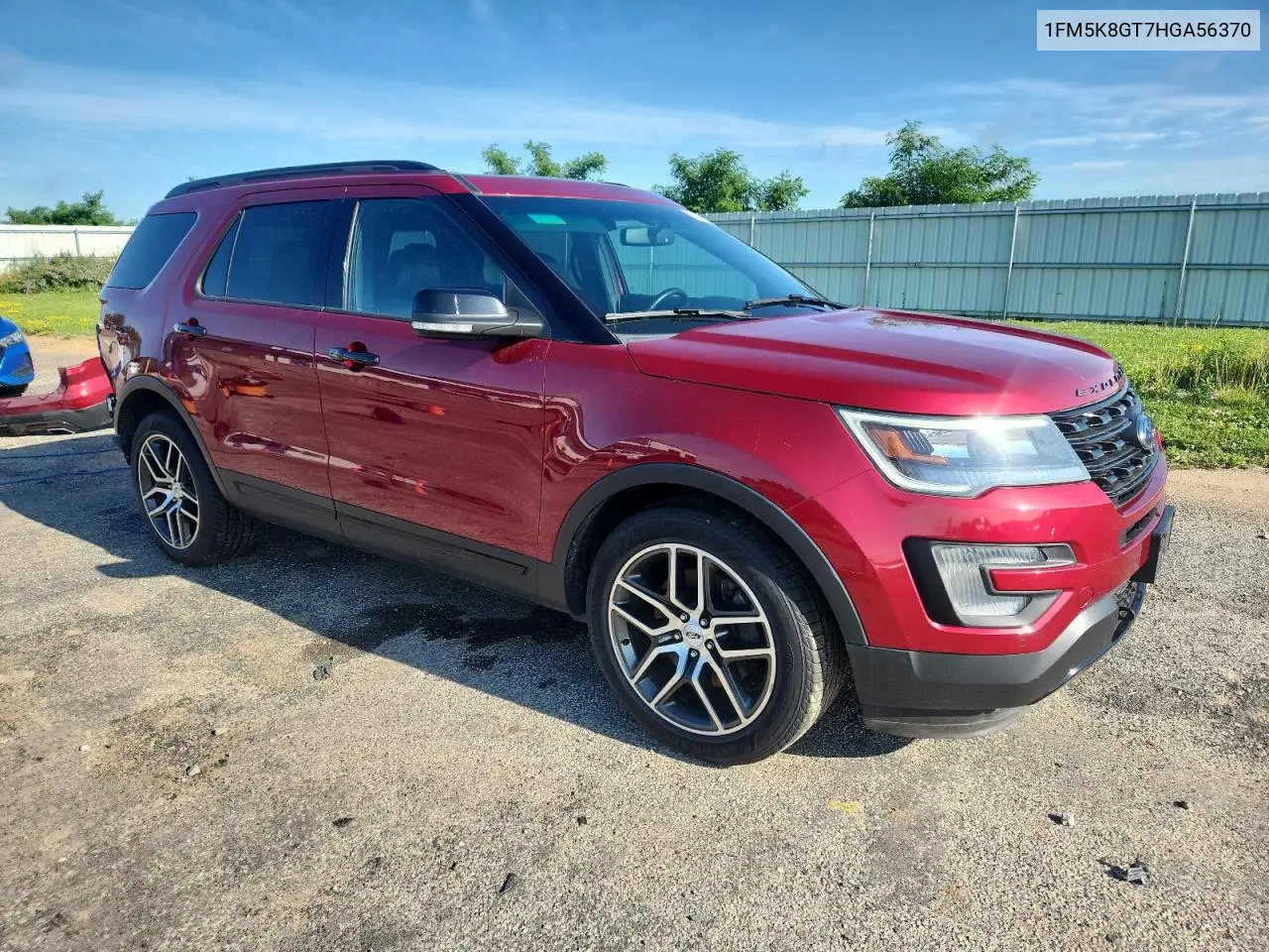 2017 Ford Explorer Sport VIN: 1FM5K8GT7HGA56370 Lot: 62397175