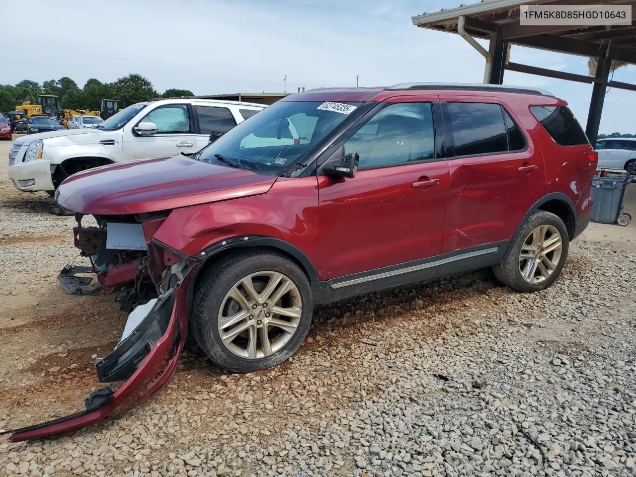2017 Ford Explorer Xlt VIN: 1FM5K8D85HGD10643 Lot: 62745335