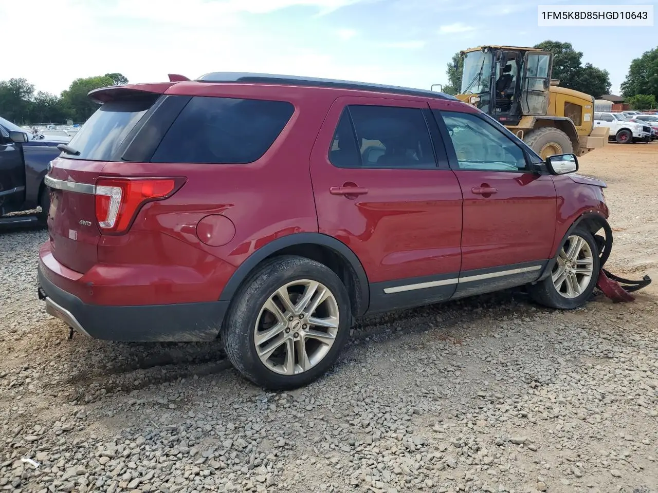 2017 Ford Explorer Xlt VIN: 1FM5K8D85HGD10643 Lot: 62745335