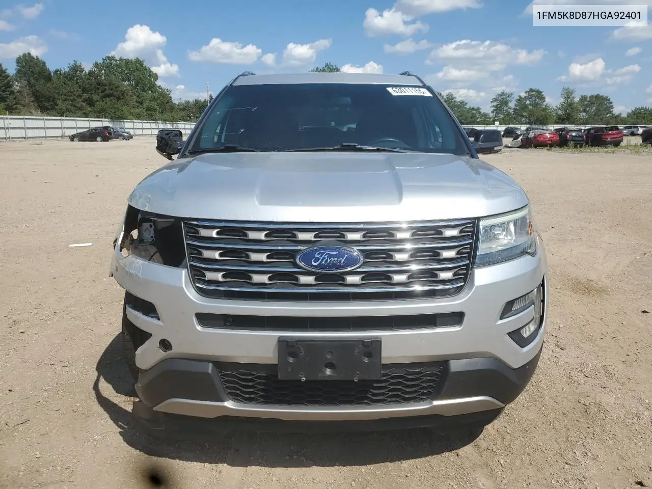 2017 Ford Explorer Xlt VIN: 1FM5K8D87HGA92401 Lot: 63011155