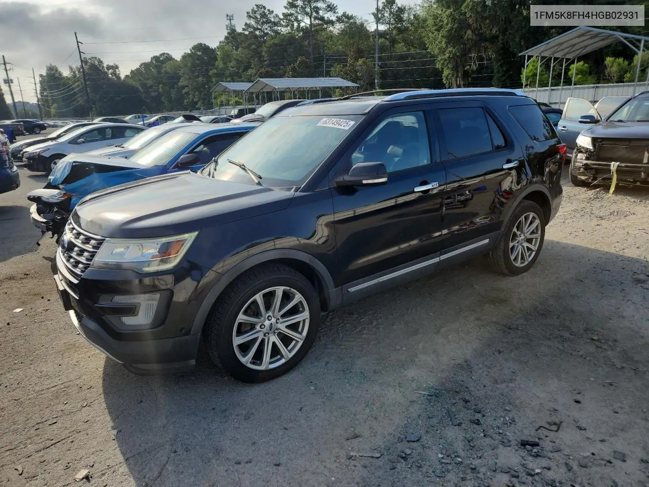 2017 Ford Explorer Limited VIN: 1FM5K8FH4HGB02931 Lot: 63149425