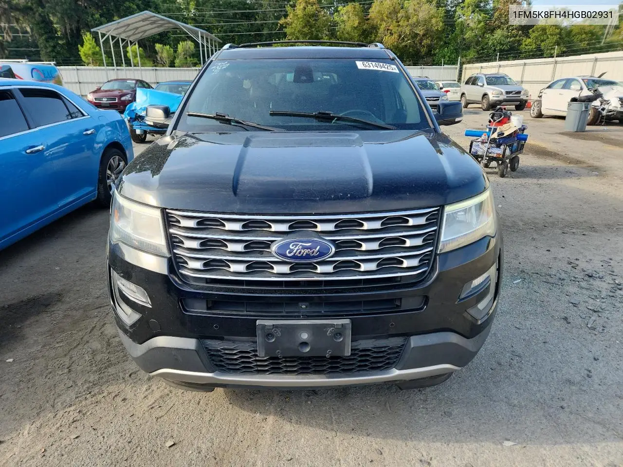 2017 Ford Explorer Limited VIN: 1FM5K8FH4HGB02931 Lot: 63149425