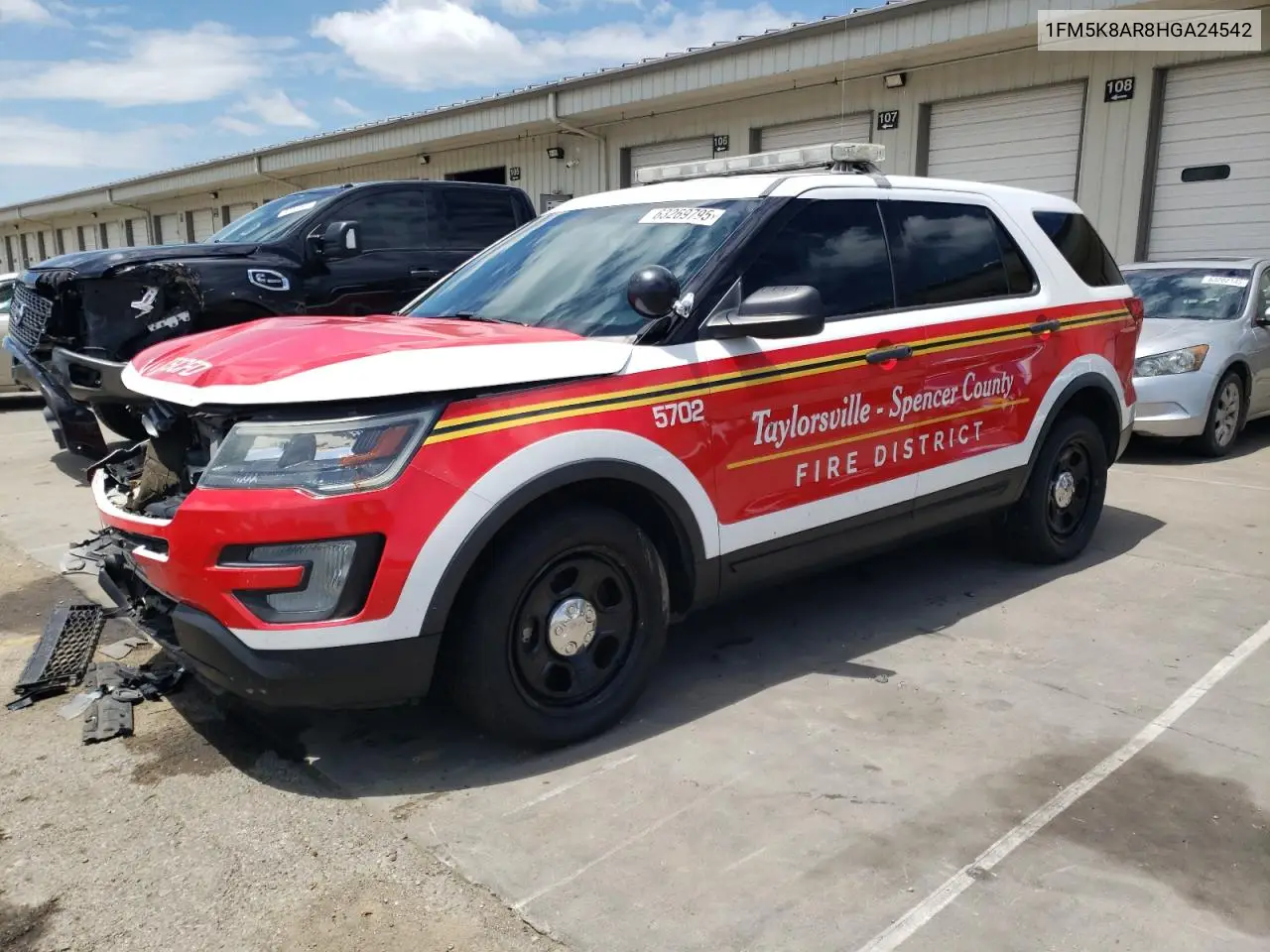 2017 Ford Explorer Police Interceptor VIN: 1FM5K8AR8HGA24542 Lot: 63269795