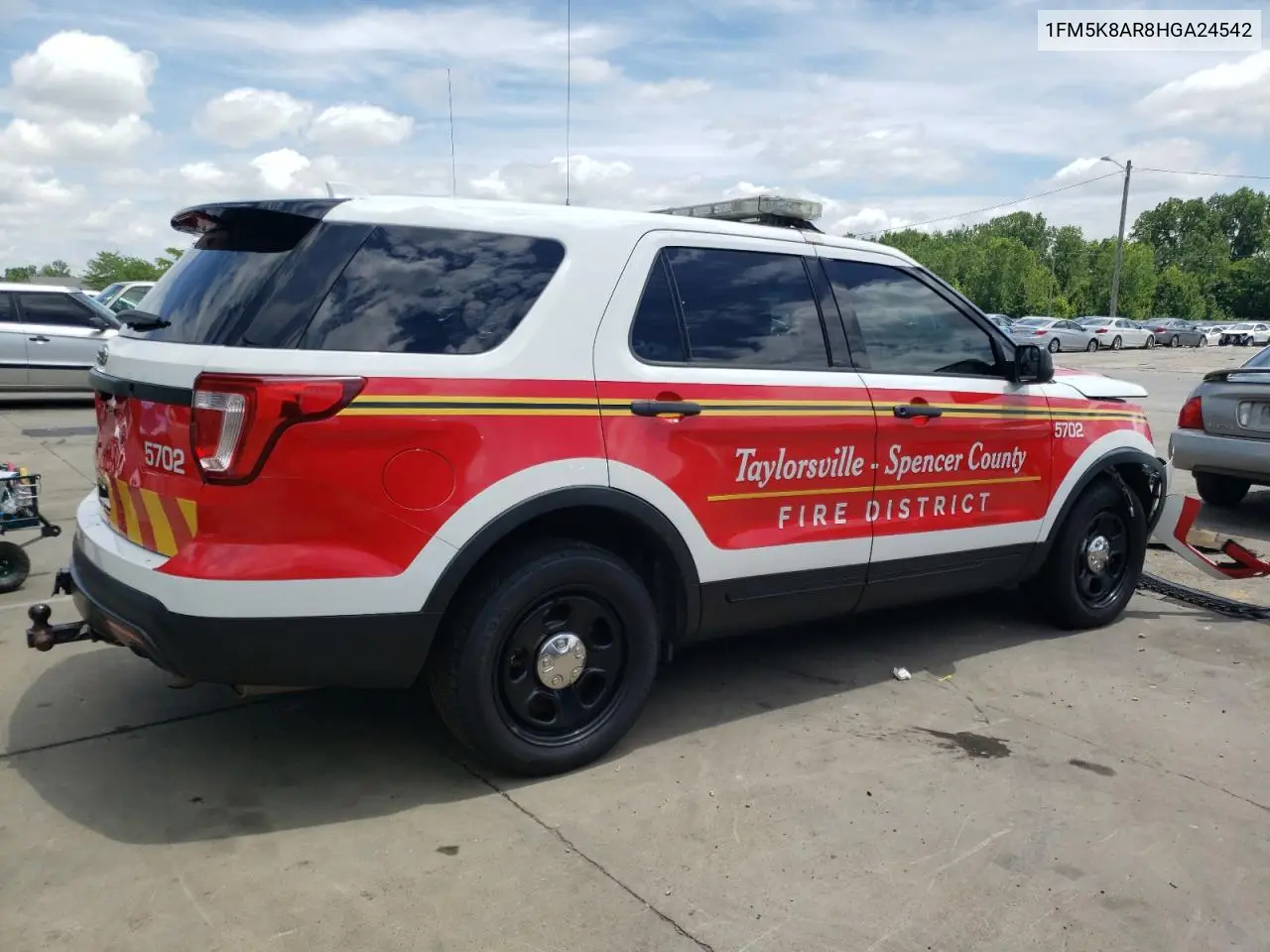 2017 Ford Explorer Police Interceptor VIN: 1FM5K8AR8HGA24542 Lot: 63269795