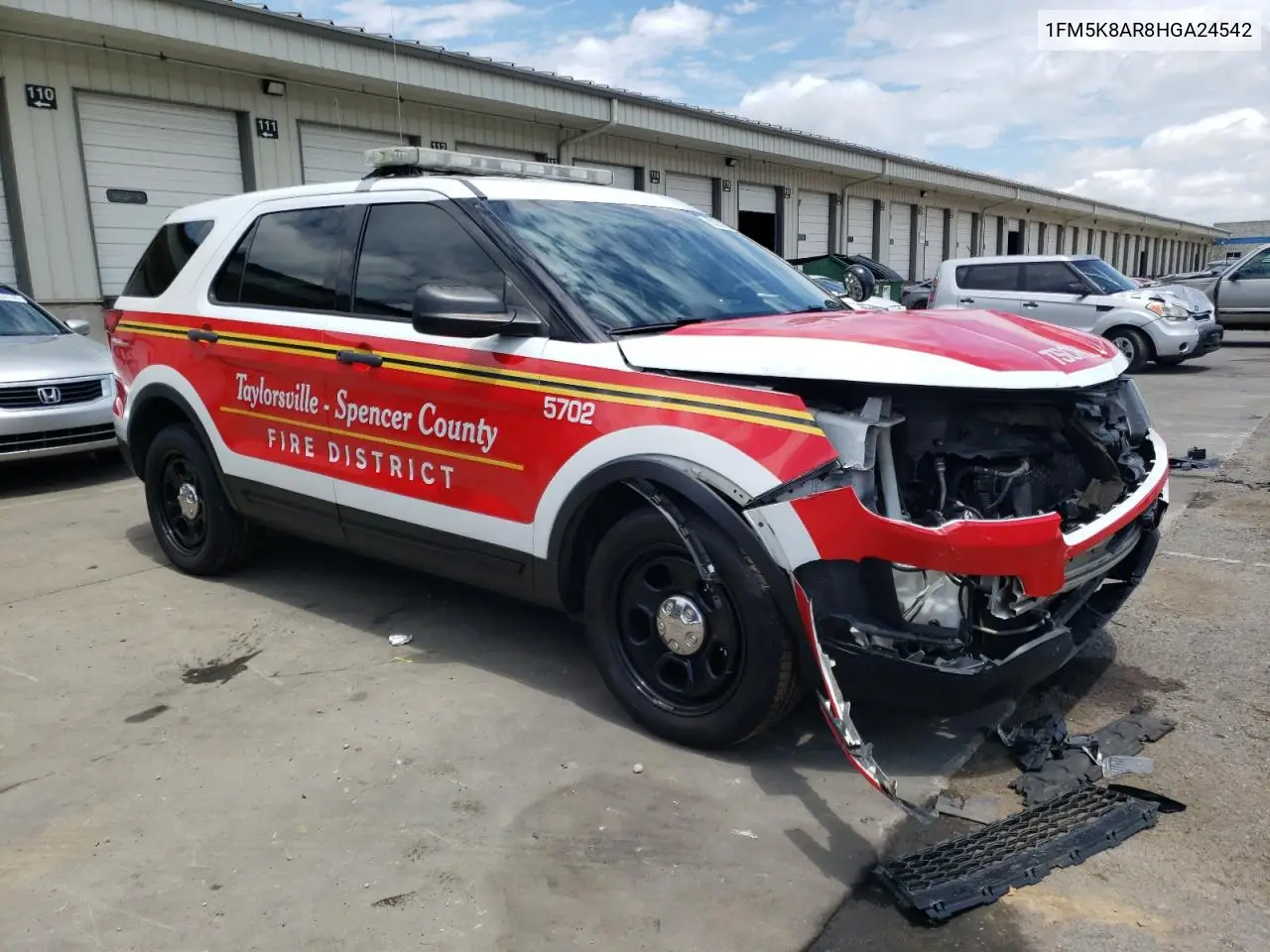 2017 Ford Explorer Police Interceptor VIN: 1FM5K8AR8HGA24542 Lot: 63269795