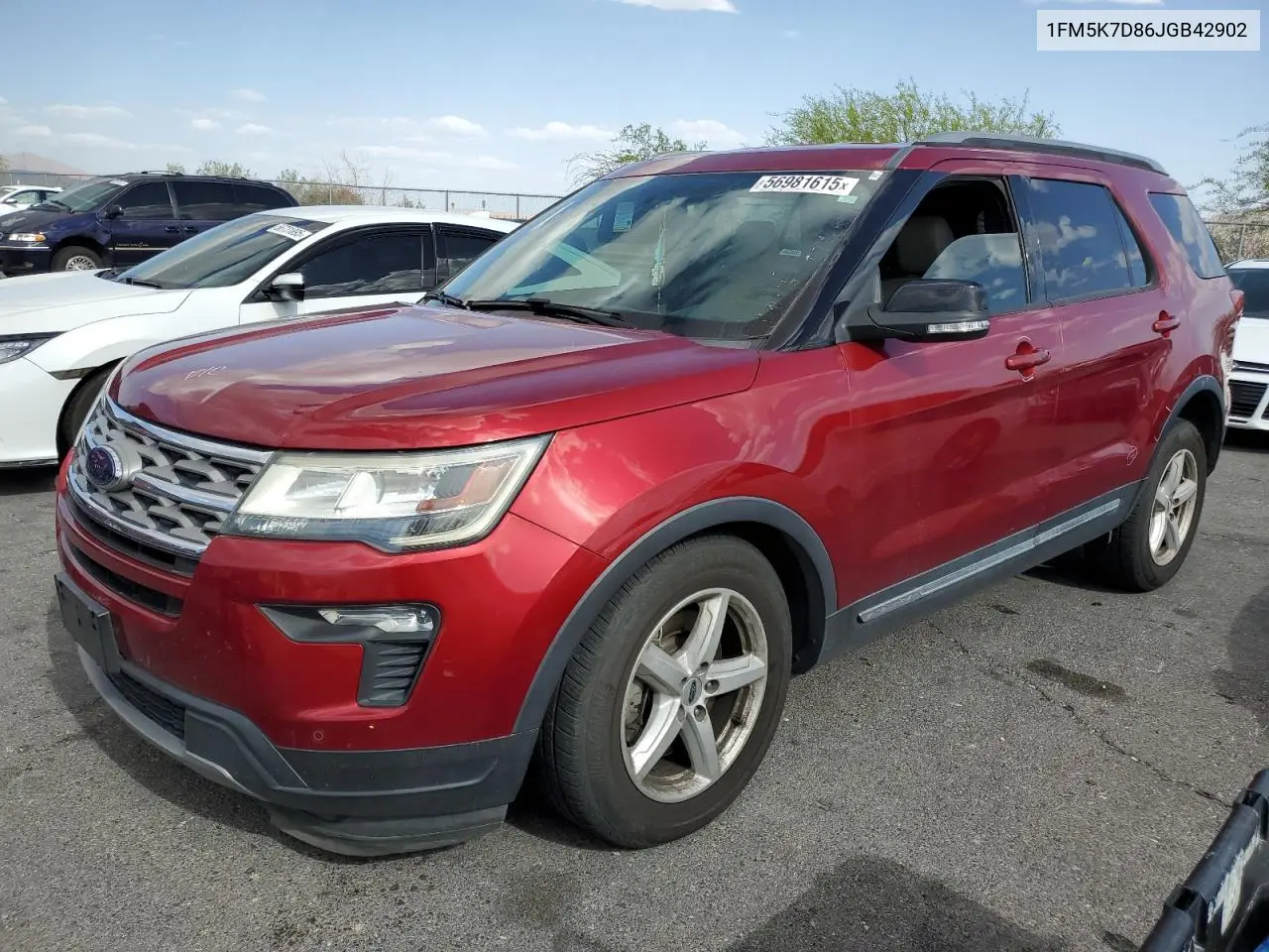 2018 Ford Explorer Xlt VIN: 1FM5K7D86JGB42902 Lot: 56981615