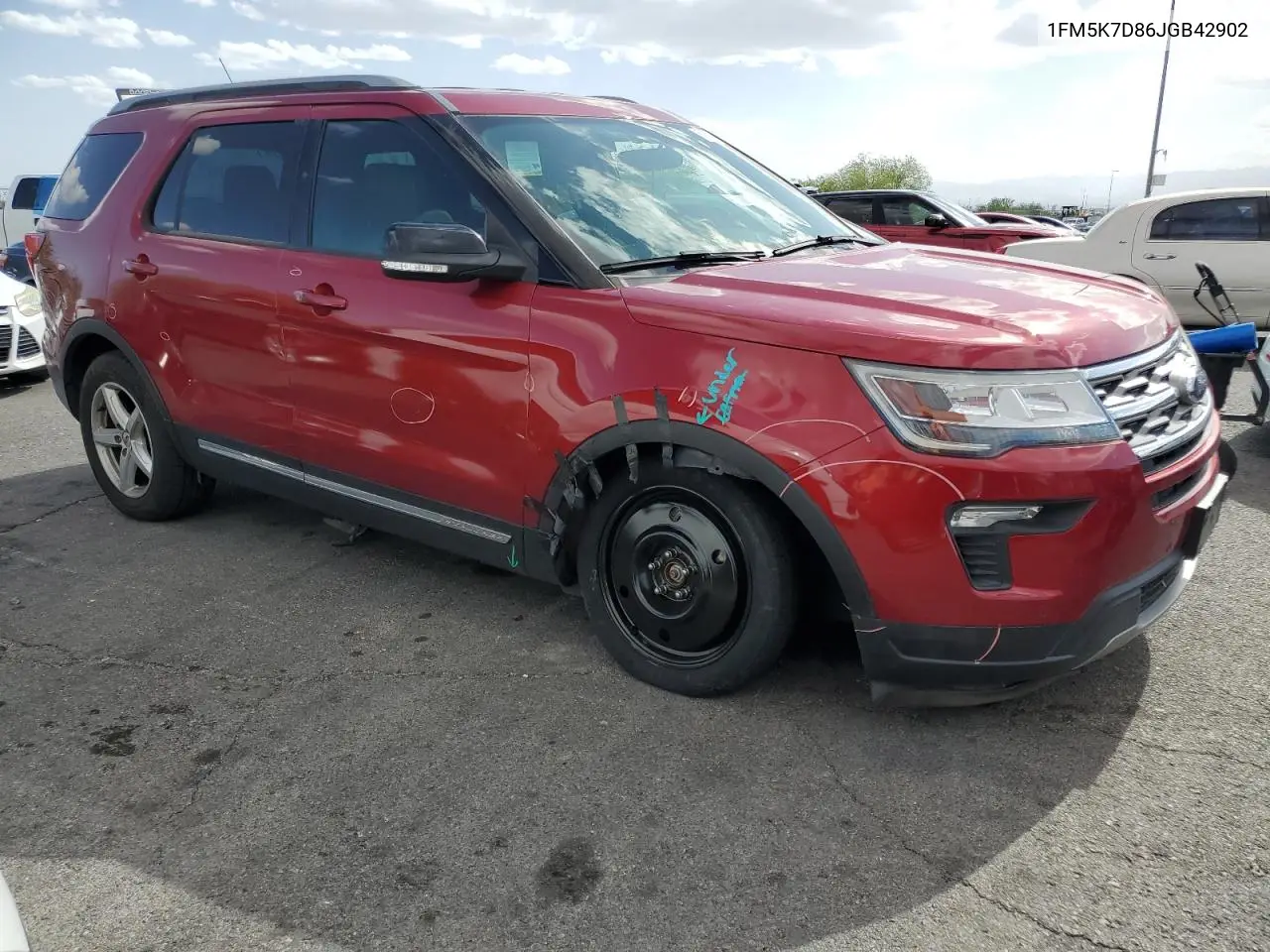 2018 Ford Explorer Xlt VIN: 1FM5K7D86JGB42902 Lot: 56981615