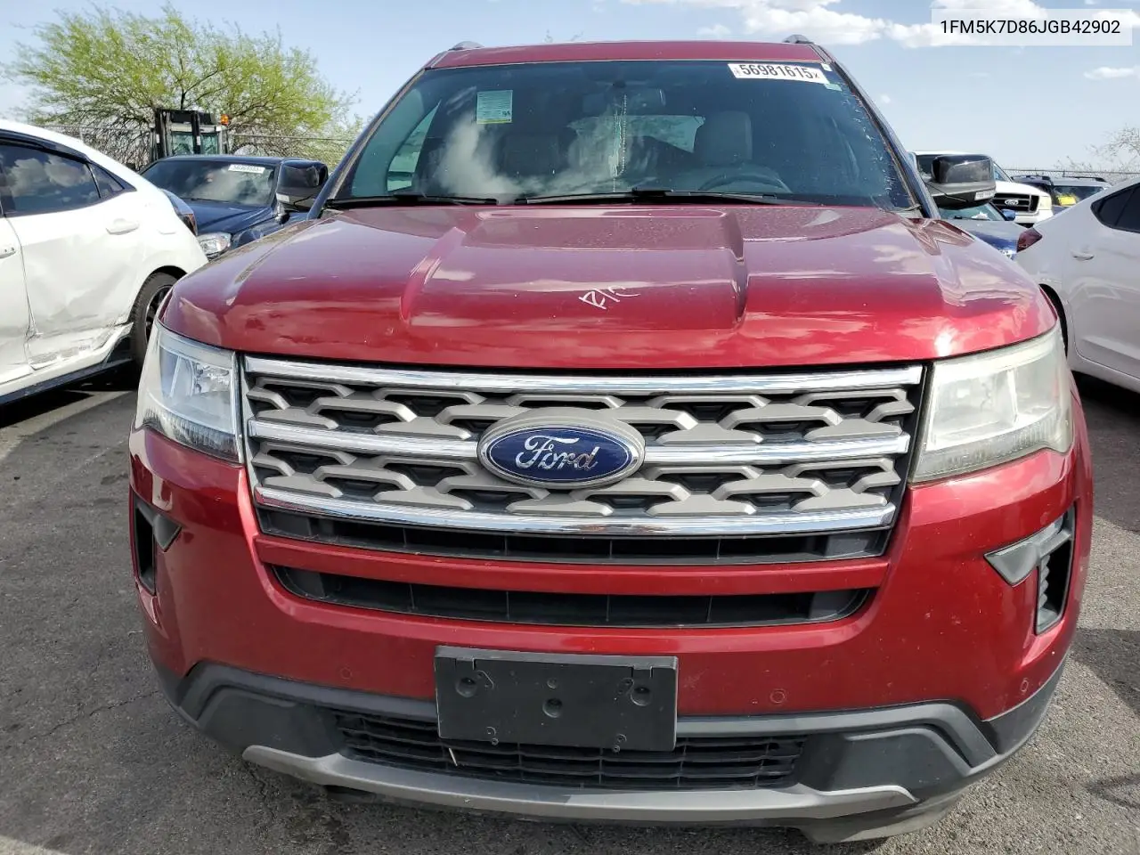 2018 Ford Explorer Xlt VIN: 1FM5K7D86JGB42902 Lot: 56981615