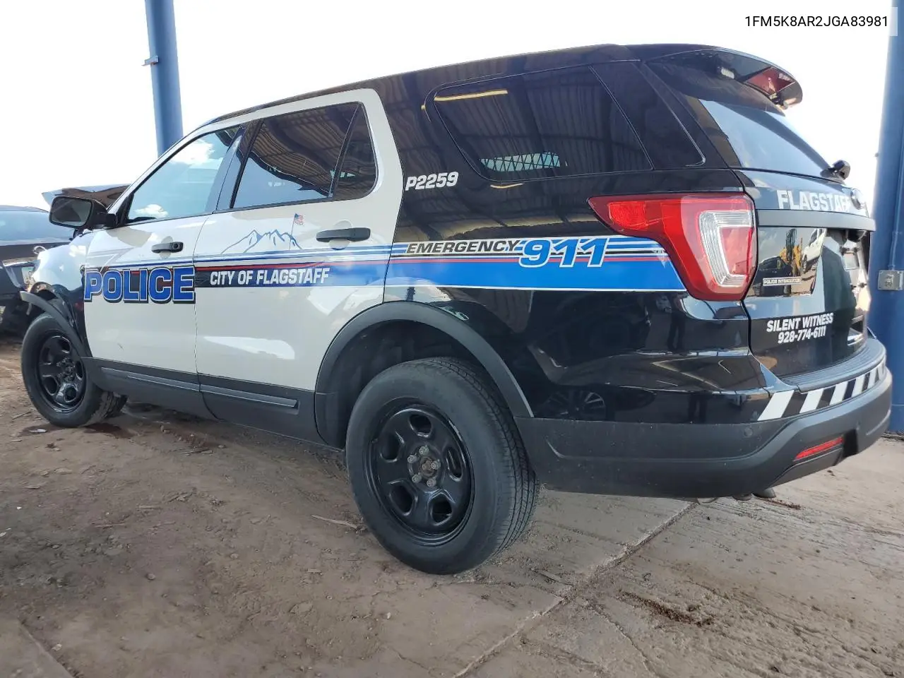 2018 Ford Explorer Police Interceptor VIN: 1FM5K8AR2JGA83981 Lot: 62032715