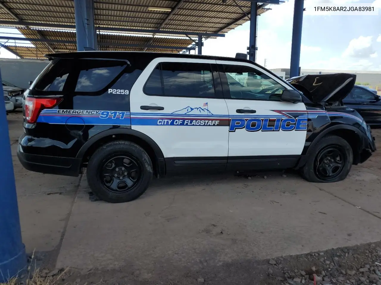 2018 Ford Explorer Police Interceptor VIN: 1FM5K8AR2JGA83981 Lot: 62032715