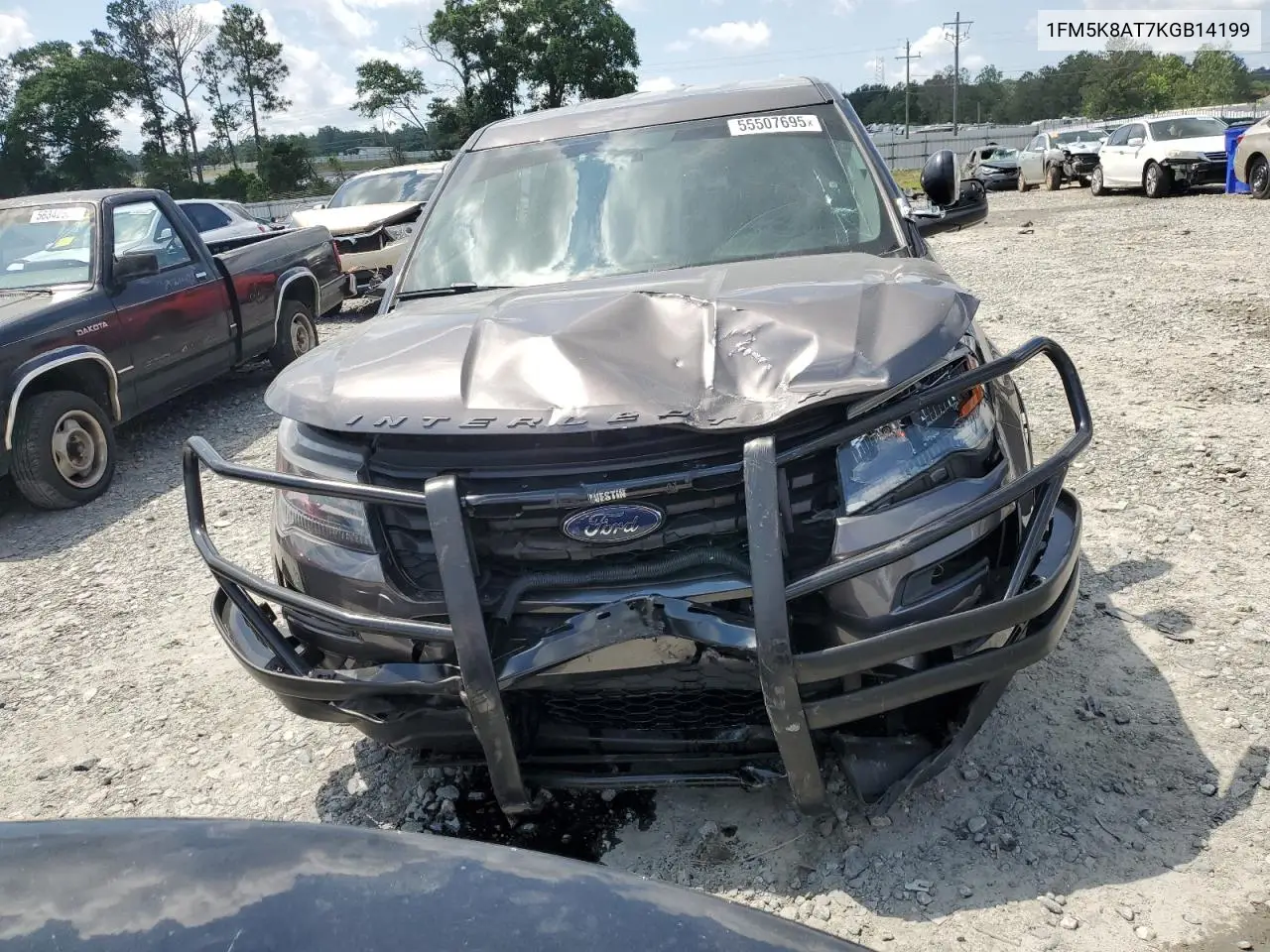 2019 Ford Explorer Police Interceptor VIN: 1FM5K8AT7KGB14199 Lot: 55507695
