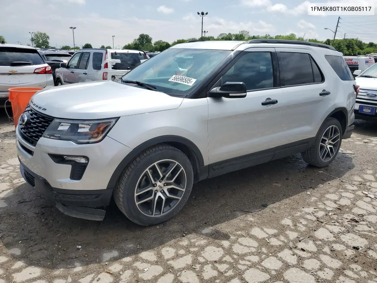 2019 Ford Explorer Sport VIN: 1FM5K8GT1KGB05117 Lot: 56696505