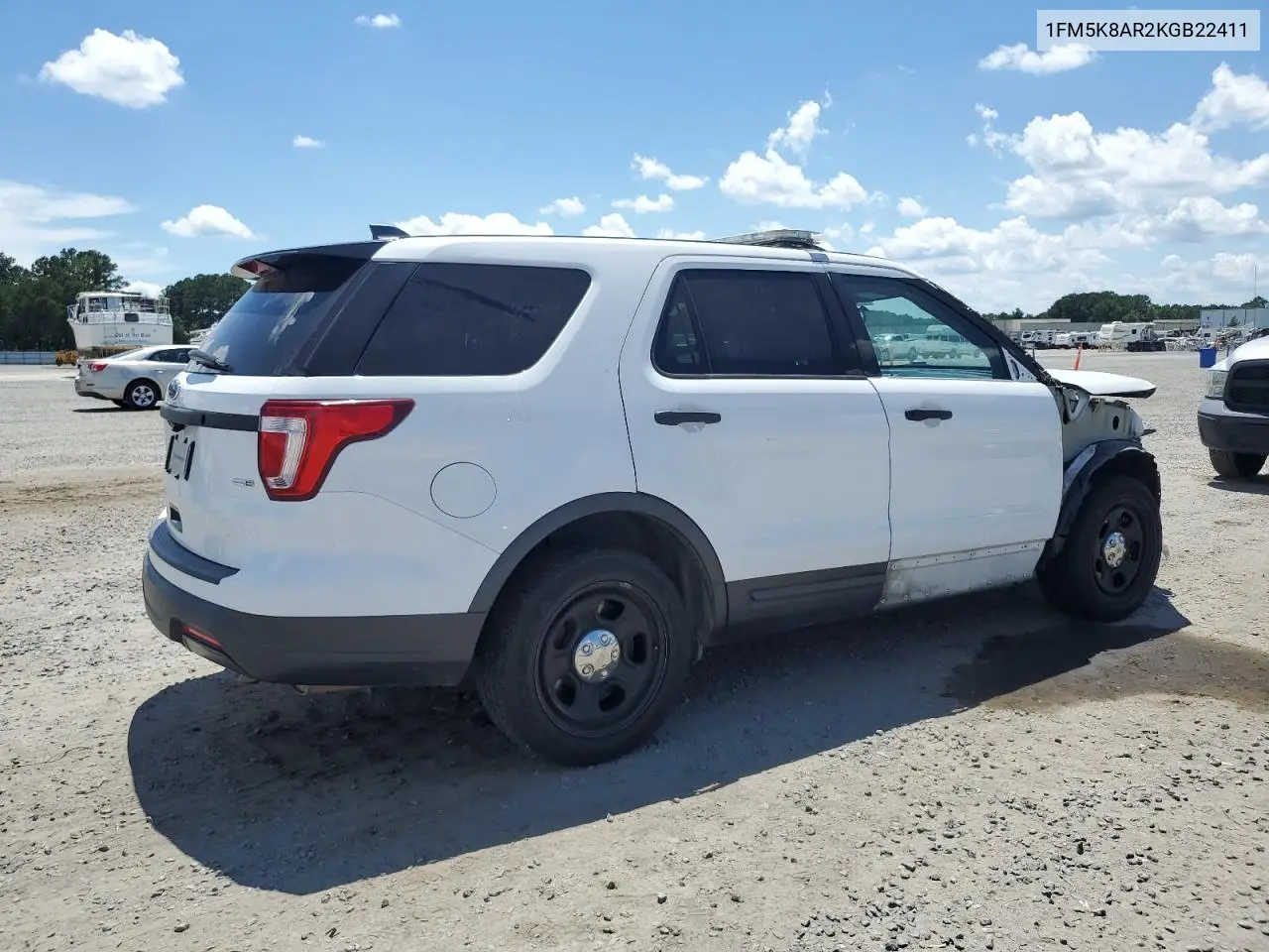 2019 Ford Explorer Police Interceptor VIN: 1FM5K8AR2KGB22411 Lot: 61410735