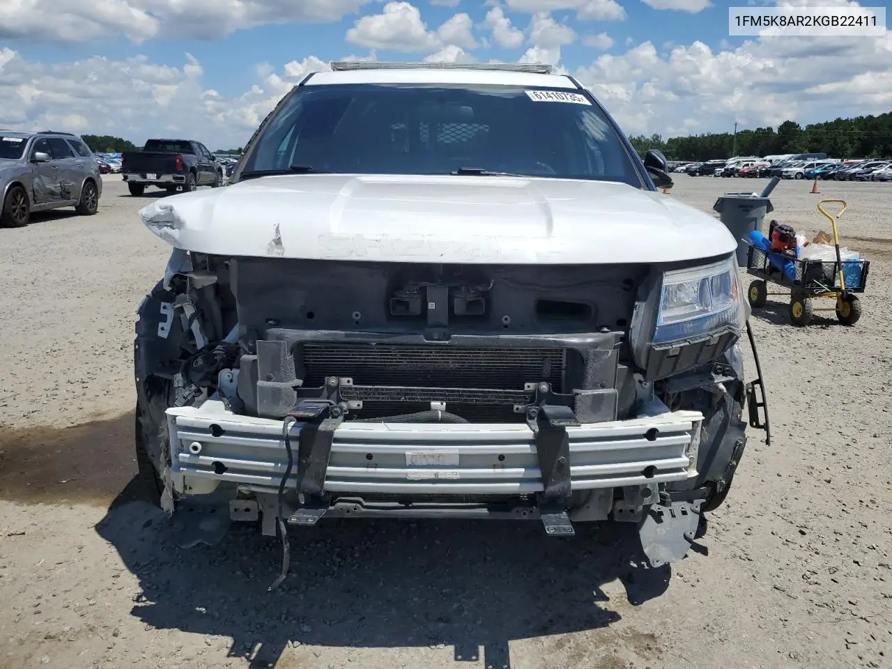 2019 Ford Explorer Police Interceptor VIN: 1FM5K8AR2KGB22411 Lot: 61410735