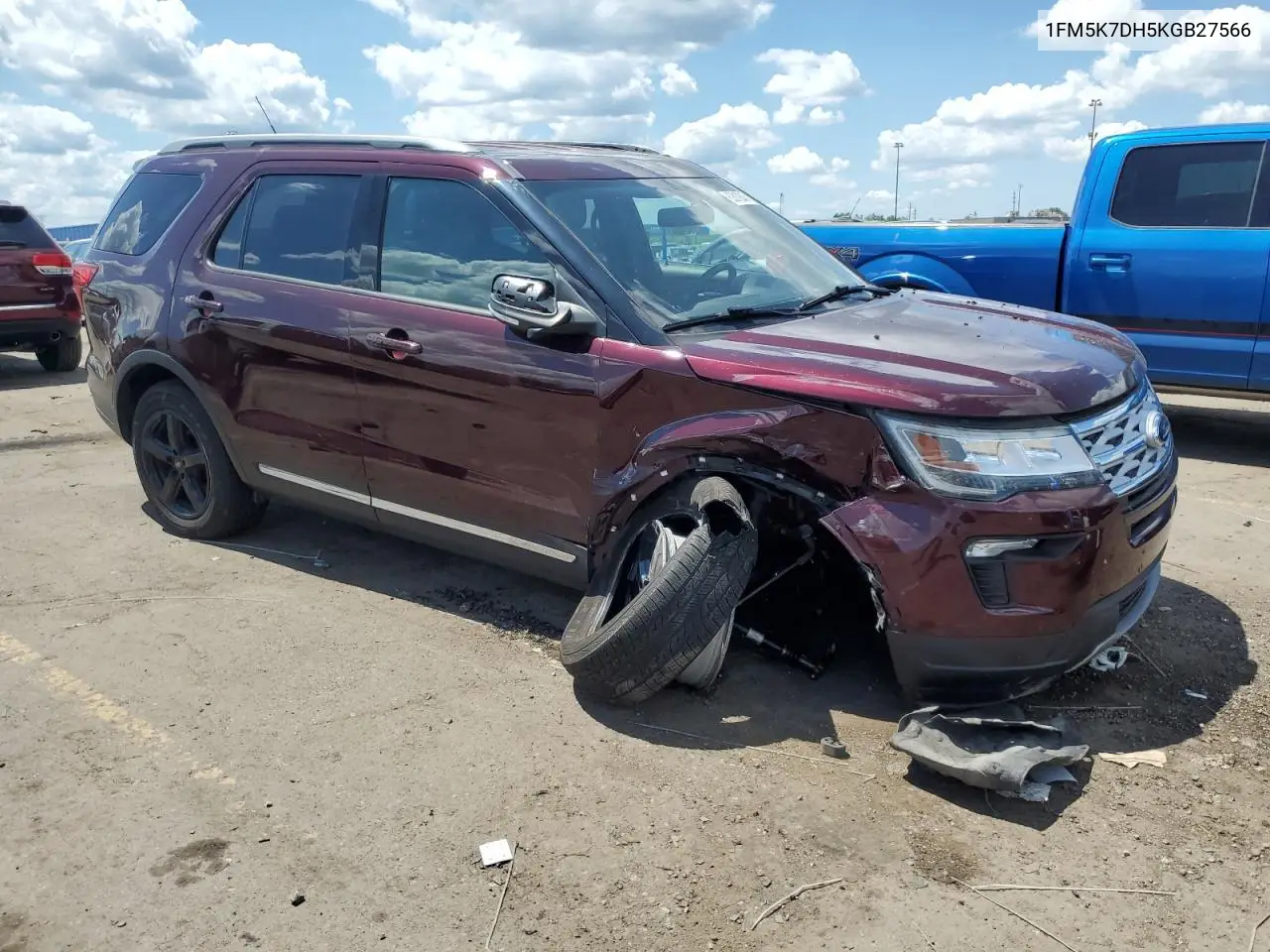 2019 Ford Explorer Xlt VIN: 1FM5K7DH5KGB27566 Lot: 62819245