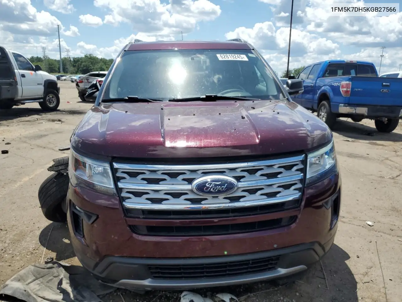 2019 Ford Explorer Xlt VIN: 1FM5K7DH5KGB27566 Lot: 62819245