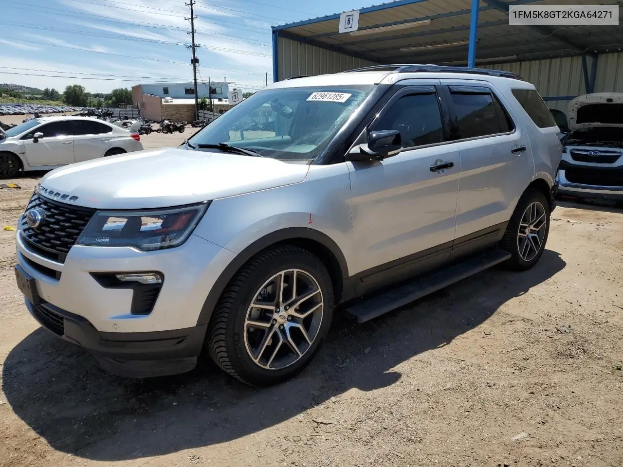 2019 Ford Explorer Sport VIN: 1FM5K8GT2KGA64271 Lot: 62961285