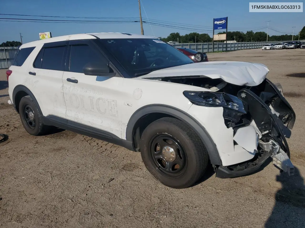 2020 Ford Explorer Police Interceptor VIN: 1FM5K8ABXLGC63313 Lot: 61629995
