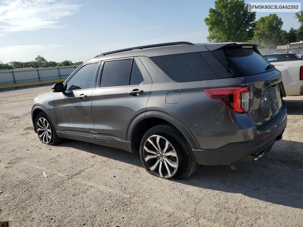 2020 Ford Explorer St VIN: 1FM5K8GC3LGA62353 Lot: 61676725