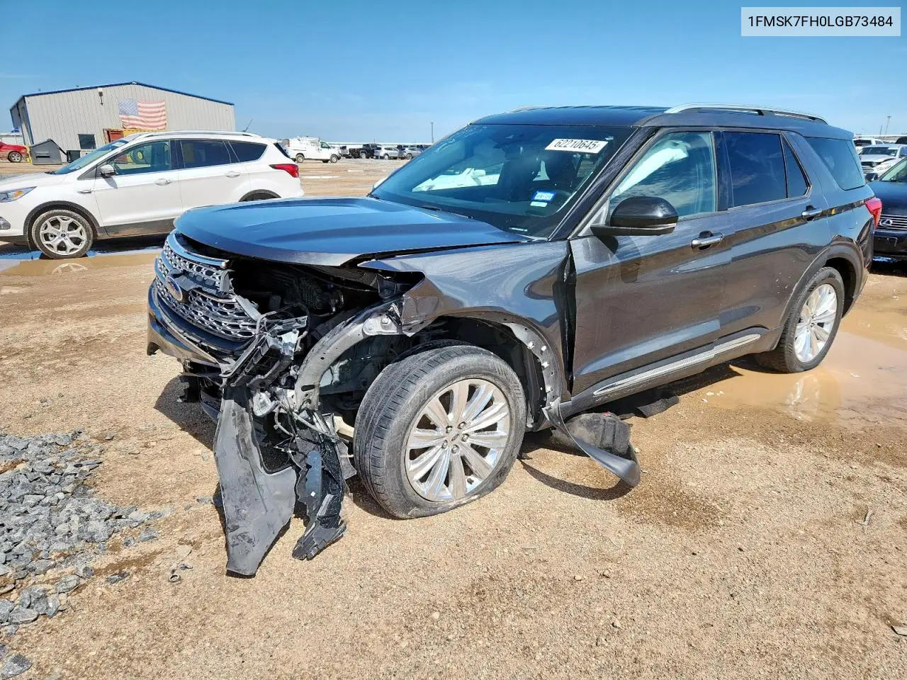 2020 Ford Explorer Limited VIN: 1FMSK7FH0LGB73484 Lot: 62210645