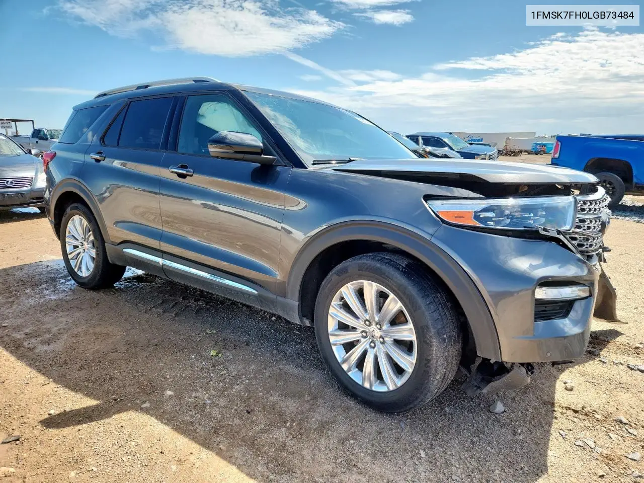 2020 Ford Explorer Limited VIN: 1FMSK7FH0LGB73484 Lot: 62210645
