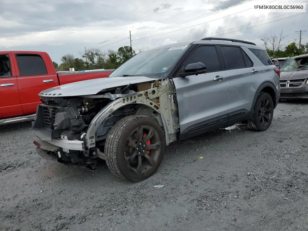 2020 Ford Explorer St VIN: 1FM5K8GC8LGC56960 Lot: 62392625