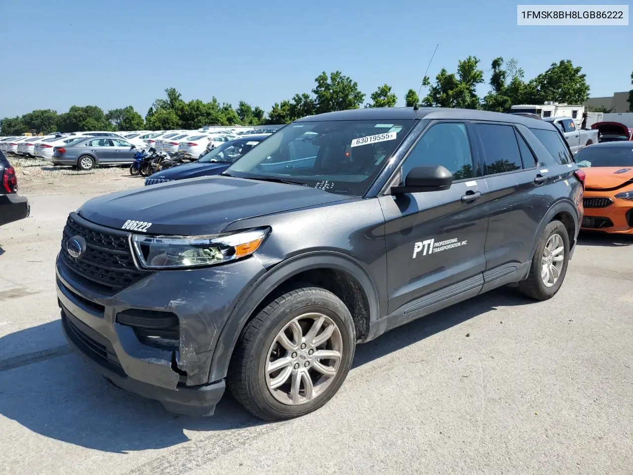 2020 Ford Explorer VIN: 1FMSK8BH8LGB86222 Lot: 63019555
