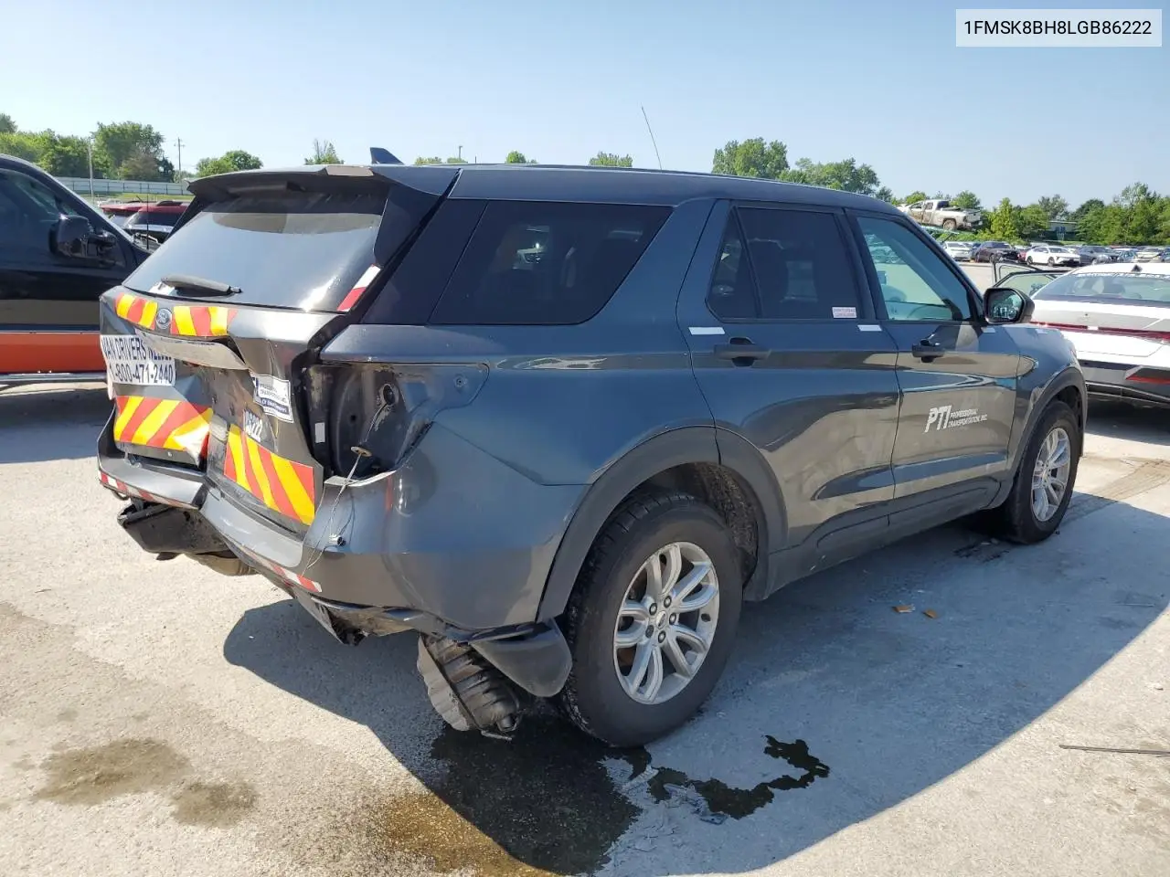 2020 Ford Explorer VIN: 1FMSK8BH8LGB86222 Lot: 63019555