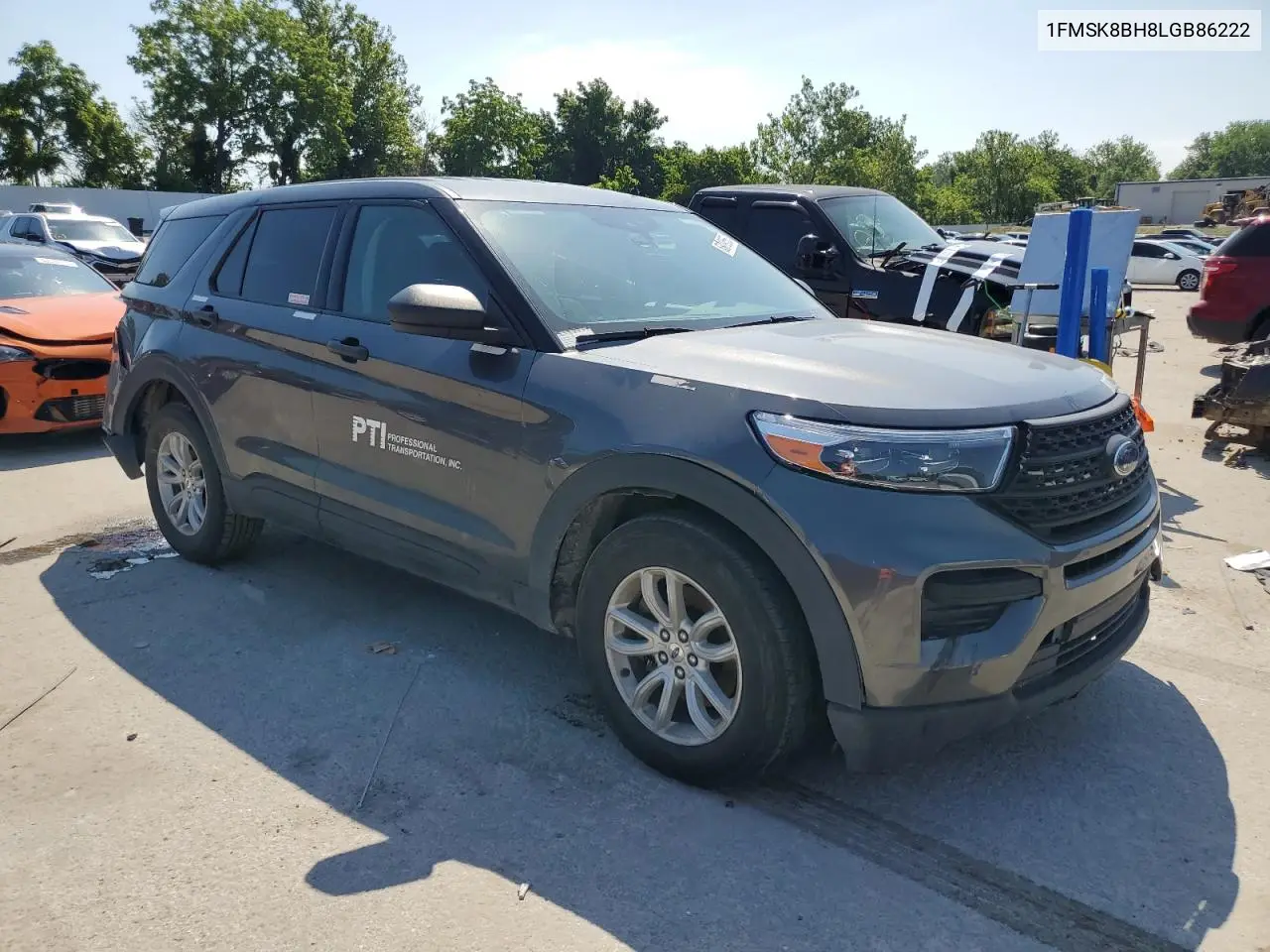 2020 Ford Explorer VIN: 1FMSK8BH8LGB86222 Lot: 63019555