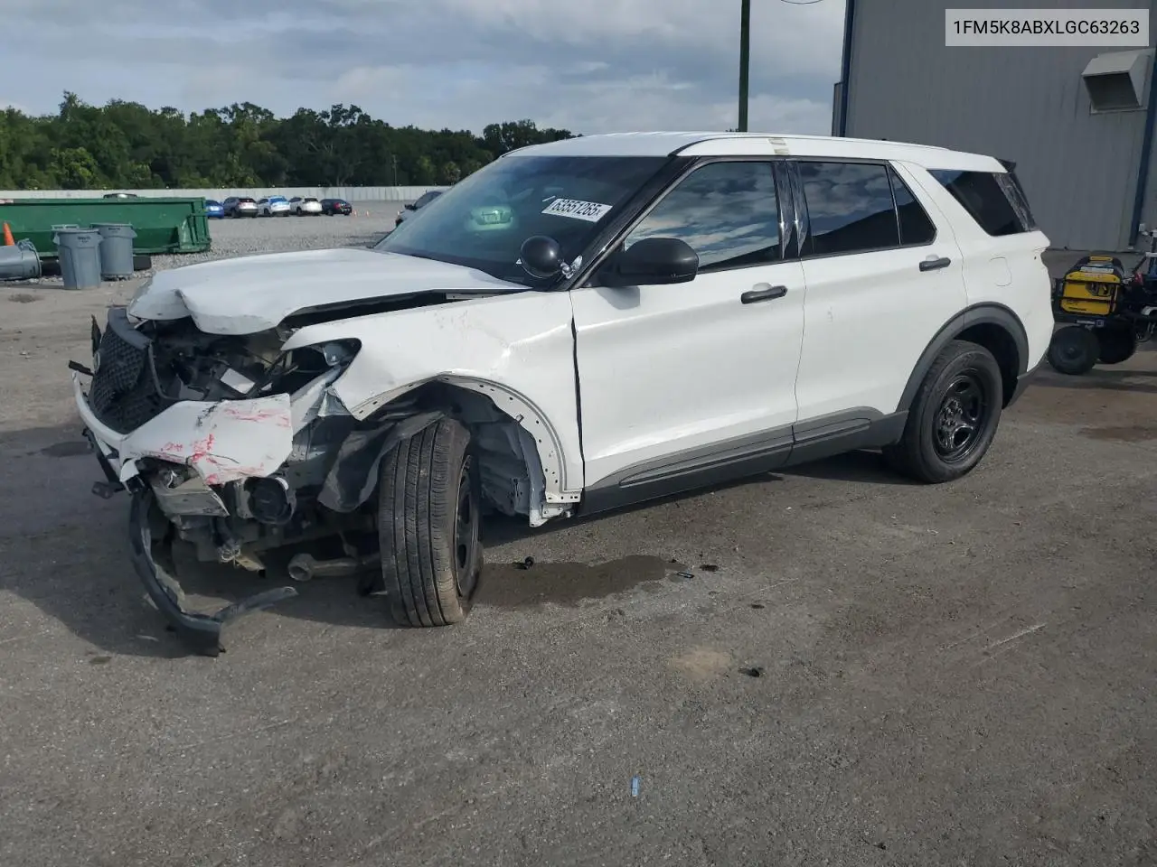 2020 Ford Explorer Police Interceptor VIN: 1FM5K8ABXLGC63263 Lot: 63551265