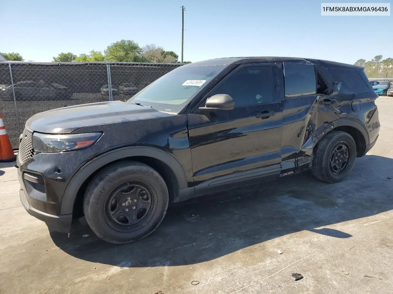 2021 Ford Explorer Police Interceptor VIN: 1FM5K8ABXMGA96436 Lot: 48943685