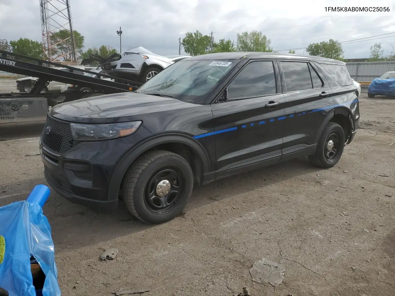 2021 Ford Explorer Police Interceptor VIN: 1FM5K8AB0MGC25056 Lot: 53846705