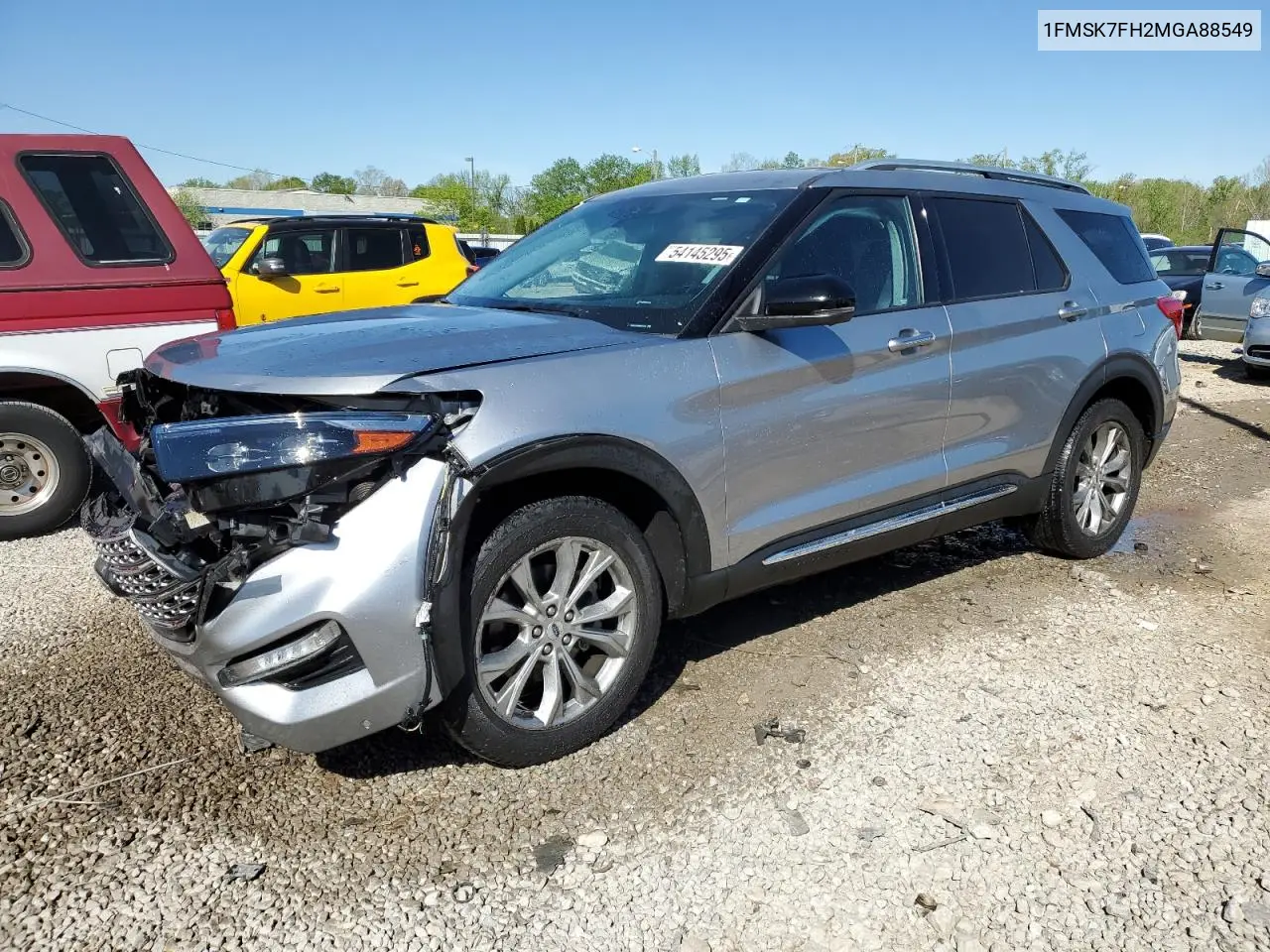 2021 Ford Explorer Limited VIN: 1FMSK7FH2MGA88549 Lot: 54145295